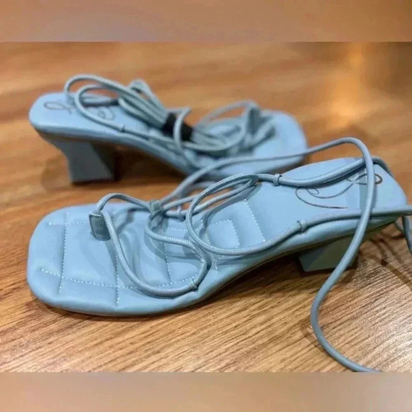 Sam Edelman Fae Sky Blue Leather Sandal NWT - Picture 4 of 7